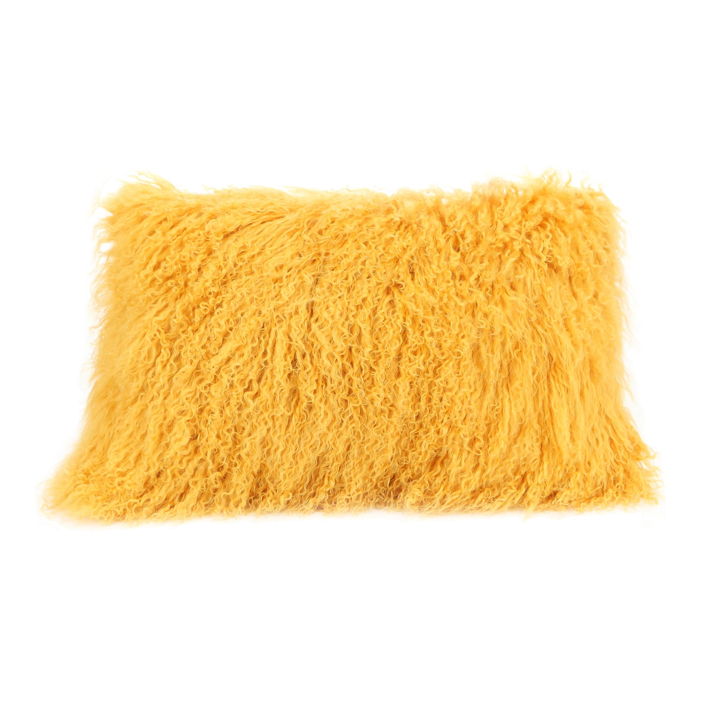 Lamb Fur Pillow Rectangular Gold