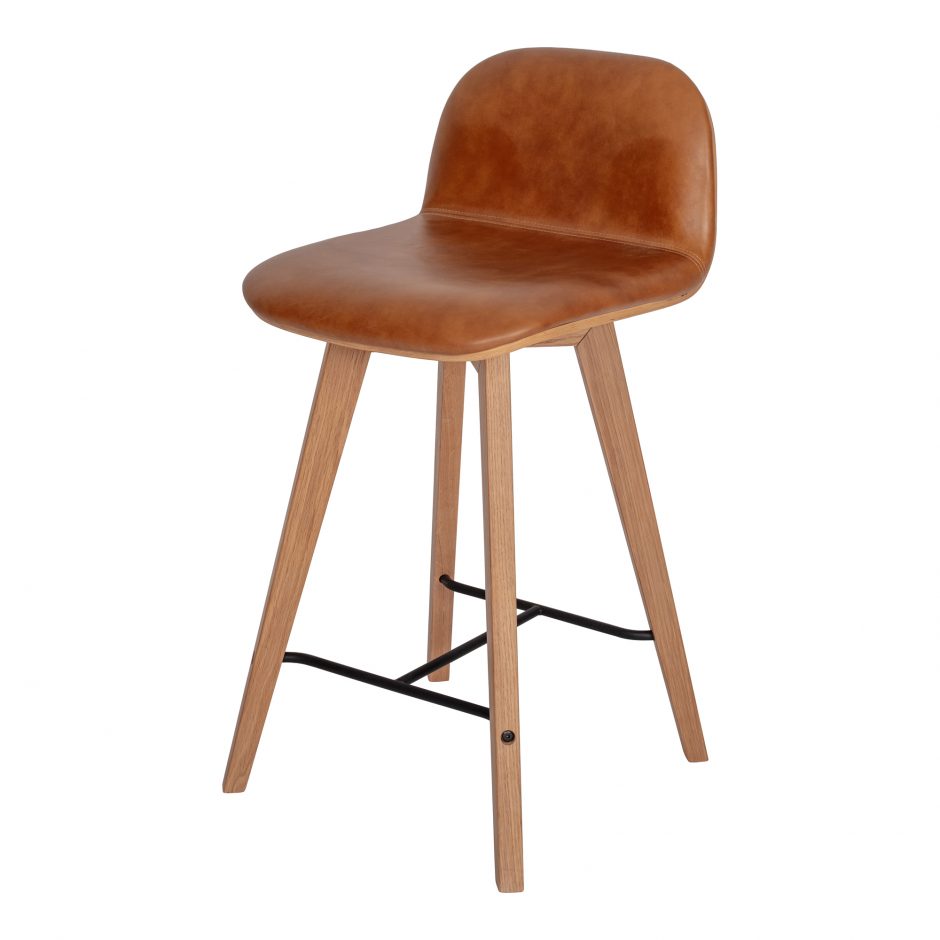 Napoli Leather Counter Stool Tan YC-1020-40 - Yanni Custom 