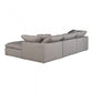 Clay Lounge Modular Sectional Livesmart Fabric Light Grey