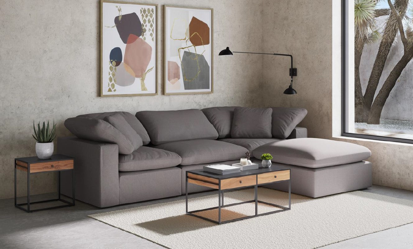 Terra Condo Dream Modular Sectional Livesmart Fabric Light Grey YJ-1018-29