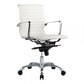 Omega Swivel Office Chair Low Back White