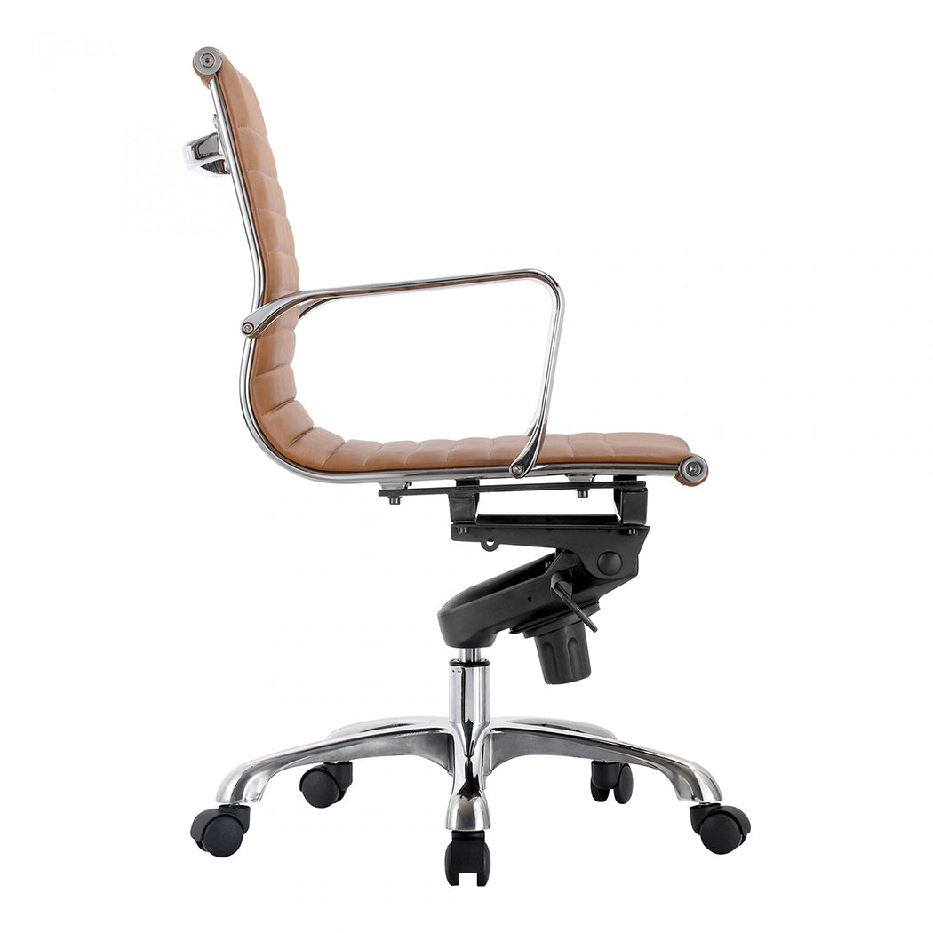 Omega Swivel Office Chair Low Back Tan