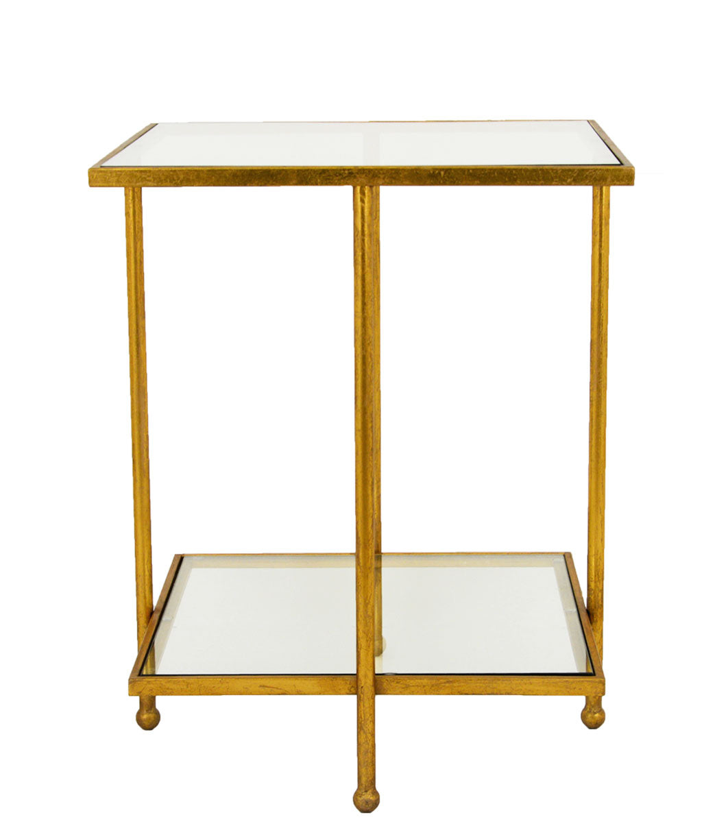 Gold Square Side Table