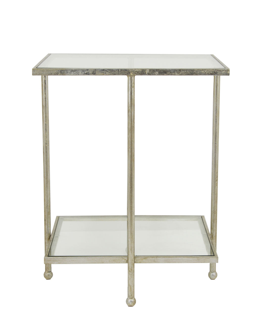 Silver Square Side Table