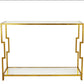 Gold Console with Two Shelves
