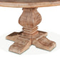 San Rafael 72" Round Dining Table Antique Oak