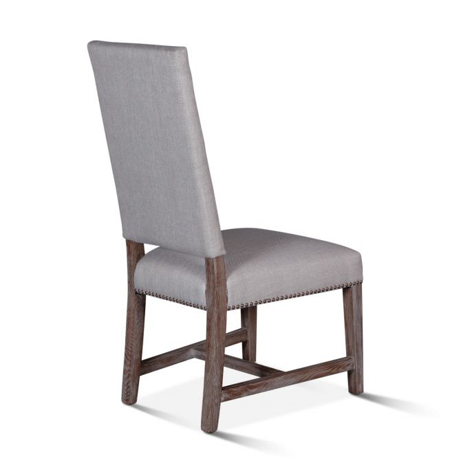 Darcy Dining Chair Greige Linen Driftwood Finish