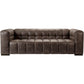 Grenoble Medium Charcoal Leather Sofa GRB-004