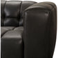 Grenoble Black Leather Sofa GRB-001