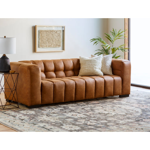 Grenoble Medium Brown Leather Sofa GRB-003