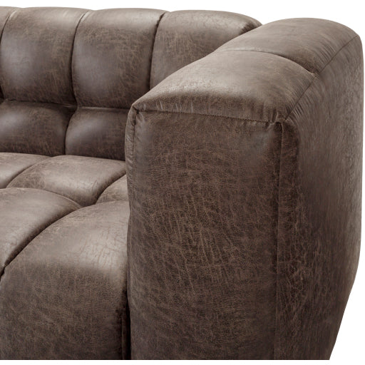 Grenoble Medium Charcoal Leather Sofa GRB-004