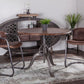 Industrial Loft 48" Adjustable Round Dining Table Weathered Gray