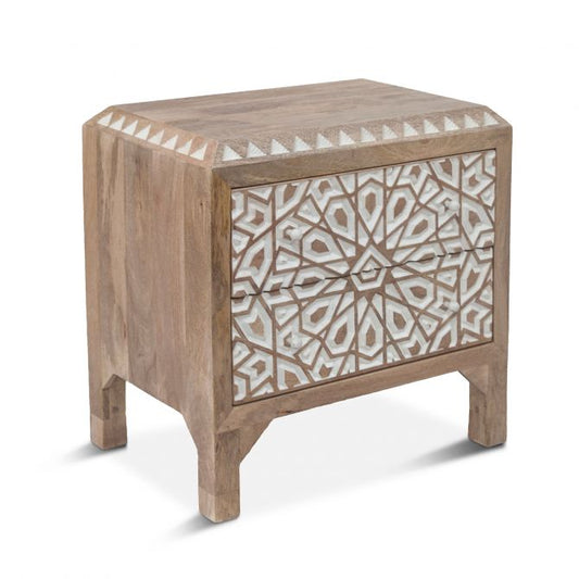 Tangiers 26" Night Chest Natural White